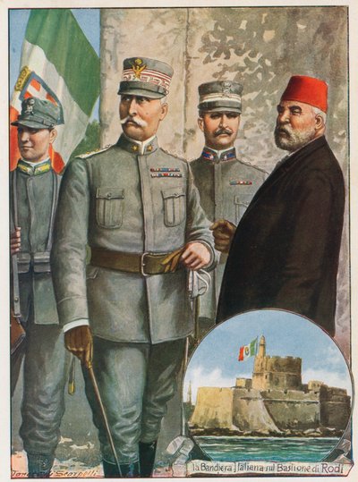 Generale Giovanni Ameglio, the conqueror of Rodi by Tancredi Scarpelli