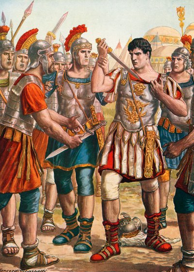 Germanicus kendini öldürmeyi teklif ediyor by Tancredi Scarpelli