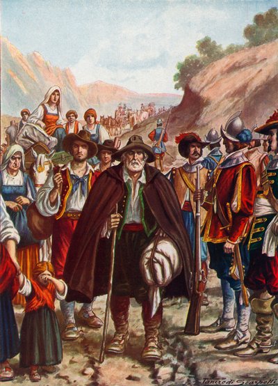 Marechal la Feuillade granted four hours to the citizens wanting to leave the city by Tancredi Scarpelli