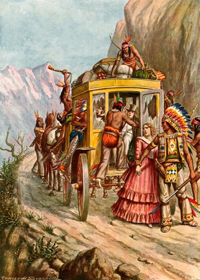 Kızılderililer bir vagona saldırdı by Tancredi Scarpelli