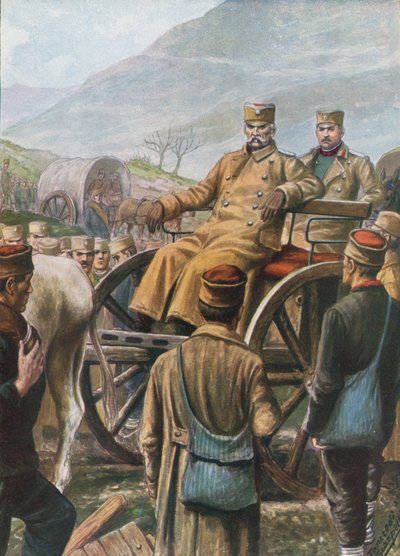 Sırp ordusu Kral Peter ile Durazzo