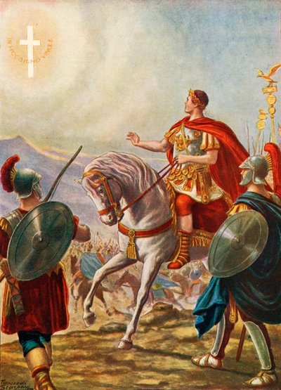 İmparator Konstantin haç işaretini görüyor by Tancredi Scarpelli