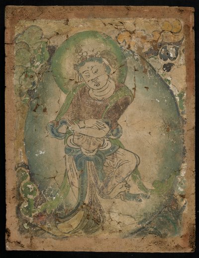 Dans figürü, Kızıl, Xinjiang eyaleti, 600-800 (sıva üzerine pigment) by Tang Dynasty Chinese School