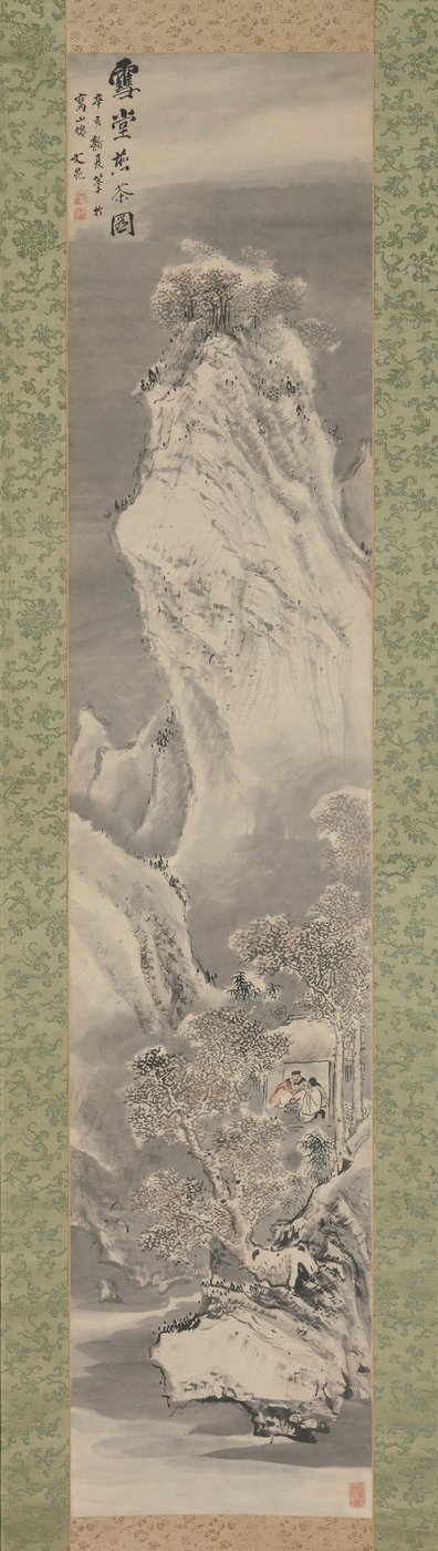 Karla Kaplı Bir Kulübede Çay Demlemek, 1791. by Tani Buncho