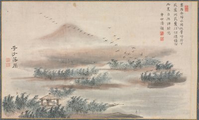Xiao ve Xiang Nehirlerinin Sekiz Manzarasından Biri by Tani Buncho