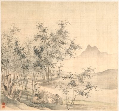 Bambu Korusunda Yalnız Bir Turna by Tao Hong