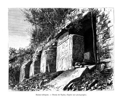 Toltec kalıntıları, Meksika, 19. yüzyıl by Taylor