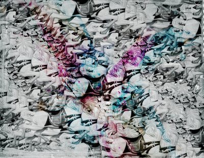 Çılgın Atlar, 2014 (Tuval üzerine kolaj) by Teis Albers