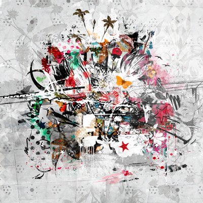 Her şey bir anda, 2014 (Tuval üzerine kolaj) by Teis Albers