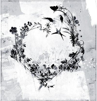 Flower Heart, 2015 (tuval üzerine karışık teknik) by Teis Albers