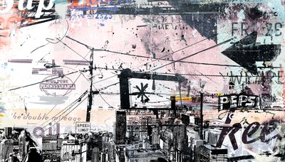 Urbanise, 2016 (Tuval üzerine kolaj) by Teis Albers