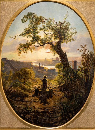St. Miniato tepesinden Floransa manzarası by Telemaco Signorini