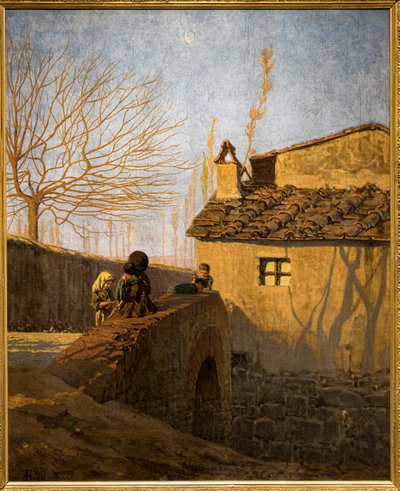 Piagentina. Affrico Deresi üzerindeki köprü by Telemaco Signorini