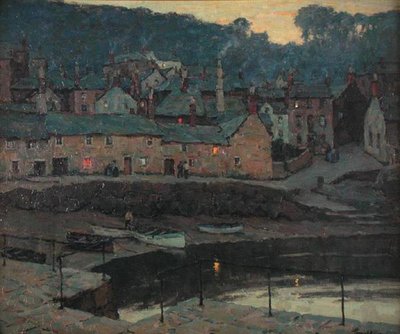Akşam, Fare Deliği, Cornwall (tuval üzerine yağlı boya) by Terrick Williams