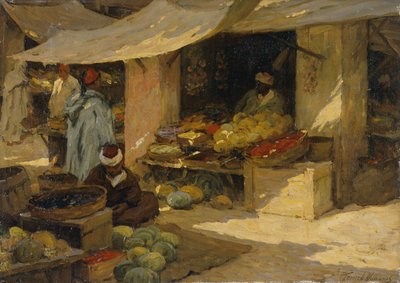 Meyve Pazarı, Tanca (tuval üzerine yağlıboya) by Terrick Williams