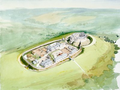 Restormel Kalesi, 14. yüzyıl, 1990-2010 by Terry Ball