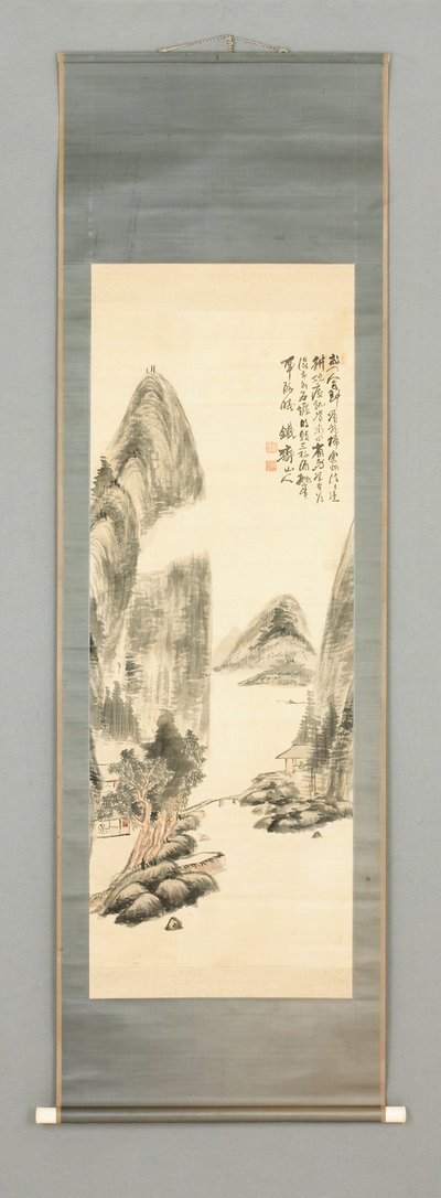 Manzara, yaklaşık 1860 (ipek üzerine mürekkep ve renk) by Tessai Tomioka