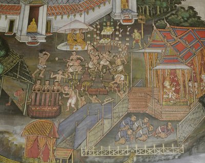 Phitsanulok kasabasının detayı, Wat Bowonniwet Vihara, Bangkok by Thai School
