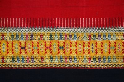 Çift kanca desenli kumaş, Chom Thong, Chiang Mai, Tayland (tekstil) by Thai School