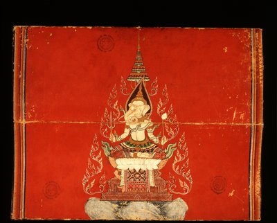 Fil eğitimi üzerine Ganesh el yazması (kağıt üzerinde wc) by Thai School