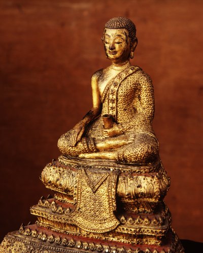 19. yüzyılın başlarından keşiş görüntüsü (bronz) by Thai School