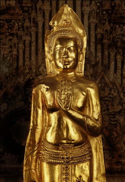 Ayakta Buda, 13. yüzyılın sonları - 14. yüzyılın başlarında (altın) by Thai School