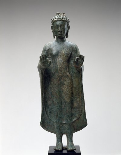 Ayakta Buda, geç 8. yüzyıl (bronz) by Thai School
