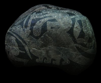 İca taşı. Dinozor öldüren bir adam. by The Ica stones.