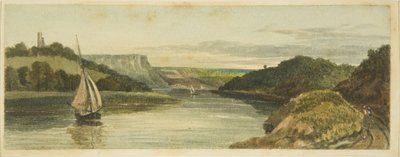 Deniz Surlarının altındaki Avon, c.1820 (kağıt üzerine kurşun kalem ve suluboya) by The Rev. John Eagles