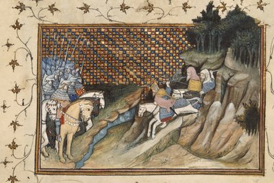 Harley 1319, f.9 Art Mór, Gloucester kontu ile tanışmak için, Jean Creton