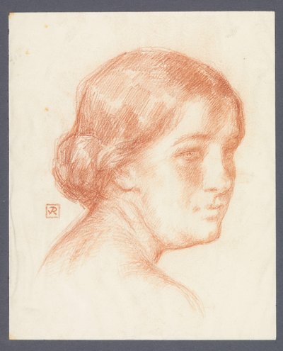Bilinmeyen bir kadının portresi by Theo Van Rysselberghe (signed by artist)