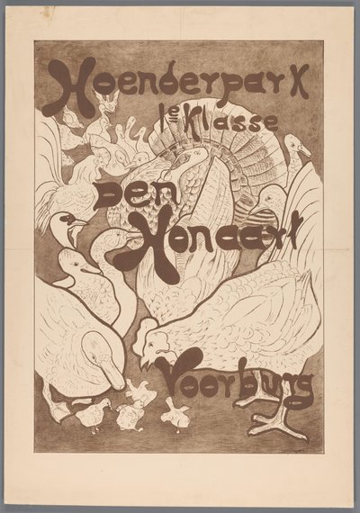 Hoenderpark 1. sınıf Den Honaart Voorburg için poster by Theo van Hoytema (possibly)