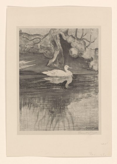 ördek ile gölet by Theo van Hoytema (signed by artist)