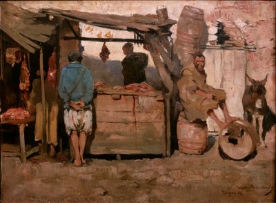 Tanger'da kasaplık by Théo van Rysselberghe