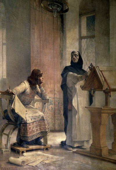 Louis IX (1214-1270), Fransa kralı olmadan önce, Royaumont manastırında Dominik kardeşi Vincent de Beauvais (1190-1264) ile matematik okudu. Theobald Chartran