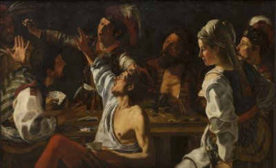 Kart ve Tavla Oyuncuları. Kartlar için Dövüş by Theodoor Rombouts
