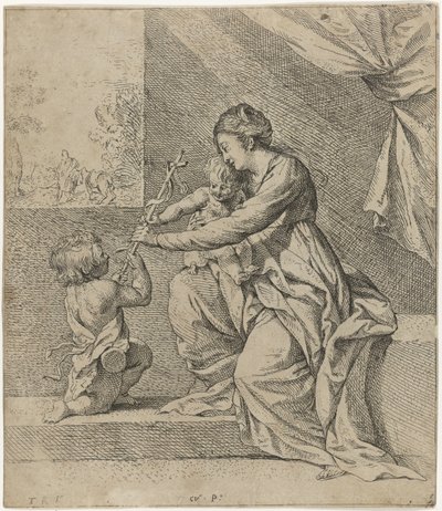 İsa ve Vaftizci Yahya ile Meryem by Theodoor Rombouts