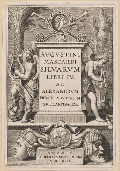 Agostino Mascardi için Başlık Sayfası, Silvarium Libri IV by Theodor Galle after Sir Peter Paul Rubens