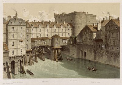 Küçük Chatelet ve küçük köprü by Theodor Josef Hubert Hoffbauer