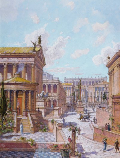 Antik Roma Forumu, 1914 by Theodor Josef Hubert Hoffbauer