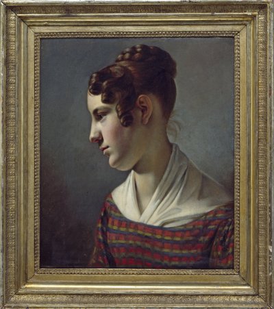 bir kızın portresi by Theodor Leopold Weller