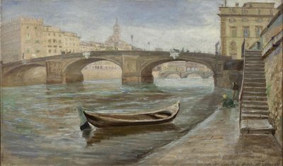 Ponte Santa Trinità yakınlarında Floransa