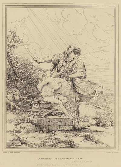 İbrahim İshak'ı sunarken, Yaratılış by Theodor Rombouts