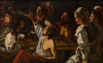 Kart ve Tavla Oyuncuları. Kartlar Üzerine Dövüş, 1620-1629 by Theodor Rombouts