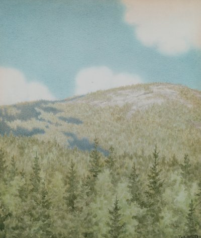 Orada bir kuş uçtu by Theodor Severin Kittelsen