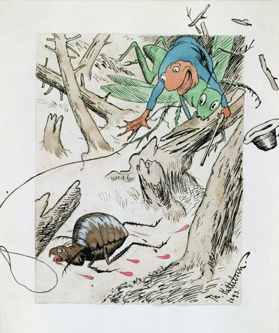 Bakir ormanda pire avı by Theodor Kittelsen