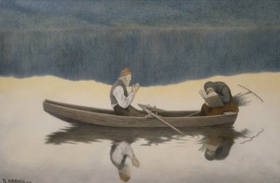 Deniz ve nehir üzerinde by Theodor Kittelsen