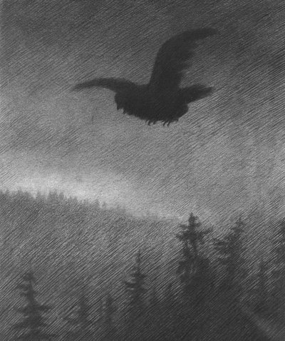 Kara Ölüm (çizim) by Theodor Severin Kittelsen
