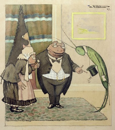 Genç Bay Green Ziyaret Ediyor by Theodor Kittelsen