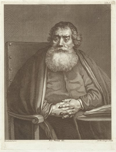 Sakallı oturan adam by Theodor Vercruys
